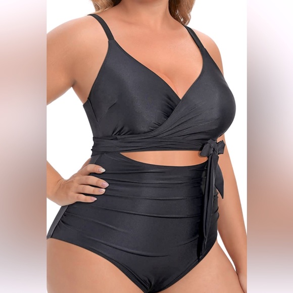daci Other - DACI Sexy black Plus Size One Piece Swimsuit 18W High Waisted NWT